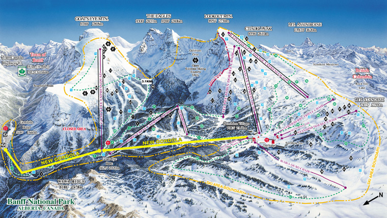 Sunshine Village  
Trail Map